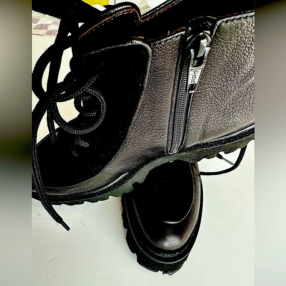 BRUNATE ankle leather boots ultra light lace-up + zipper size 38 (7 US) new - Picture 6 of 10